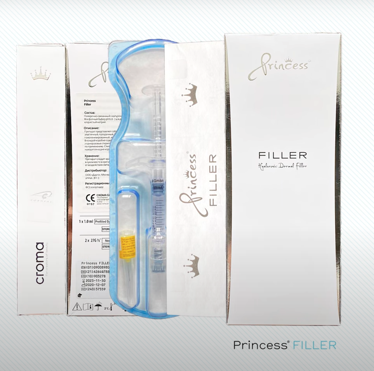 Инъекционный паспорт Princess® FILLER. Результат работы до/после.